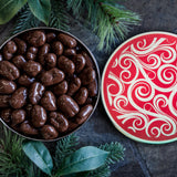 Milk Chocolate Pecans in Decorative Tin